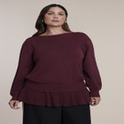 Ruffed Hem Sweater image number 0