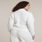 Overlapped Collar Ribbed Sweater image number 1