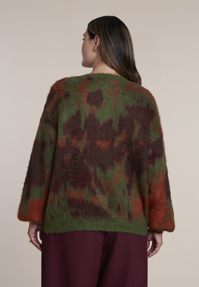 Brushed Intarsia Sweater image number 1