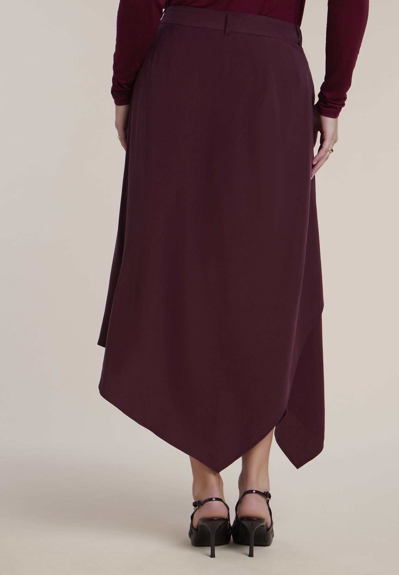 Layered Drape Midi Skirt image number 2