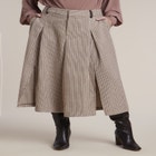 Pleated Houndstooth Wide-Leg Culotte image number 1