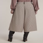 Pleated Houndstooth Wide-Leg Culotte image number 2