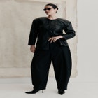 Pleat-Detail Tailored Barrel Pant image number 3