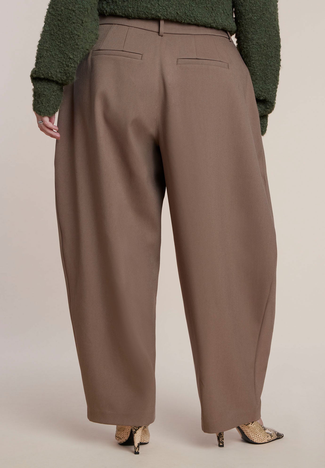 Pleat-Detail Tailored Barrel Pant image number 2