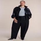 Pleat-Detail Tailored Barrel Pant image number 0