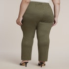 Houndstooth Fitted Slit-Hem Pant image number 1