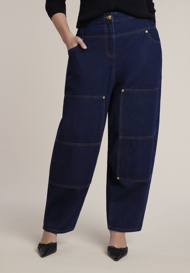 High-Rise Pocket Barrel Jean image number 1