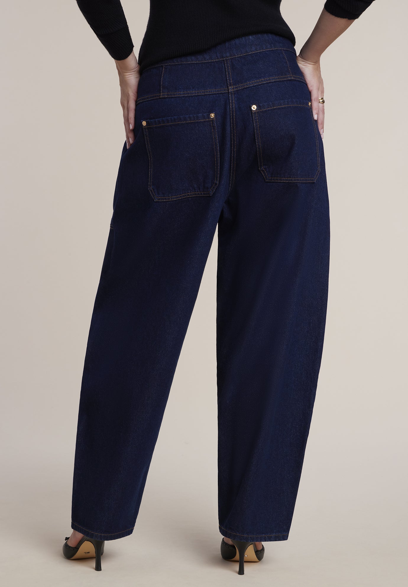 High-Rise Pocket Barrel Jean image number 3