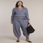 Foldover Waistband Barrel Sweater Pant image number 0
