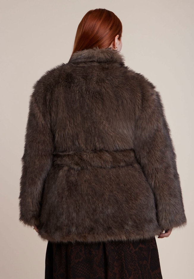 Belted Faux Fur Jacket image number 2