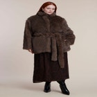 Belted Faux Fur Jacket image number 0