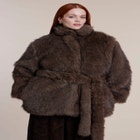 Belted Faux Fur Jacket image number 1