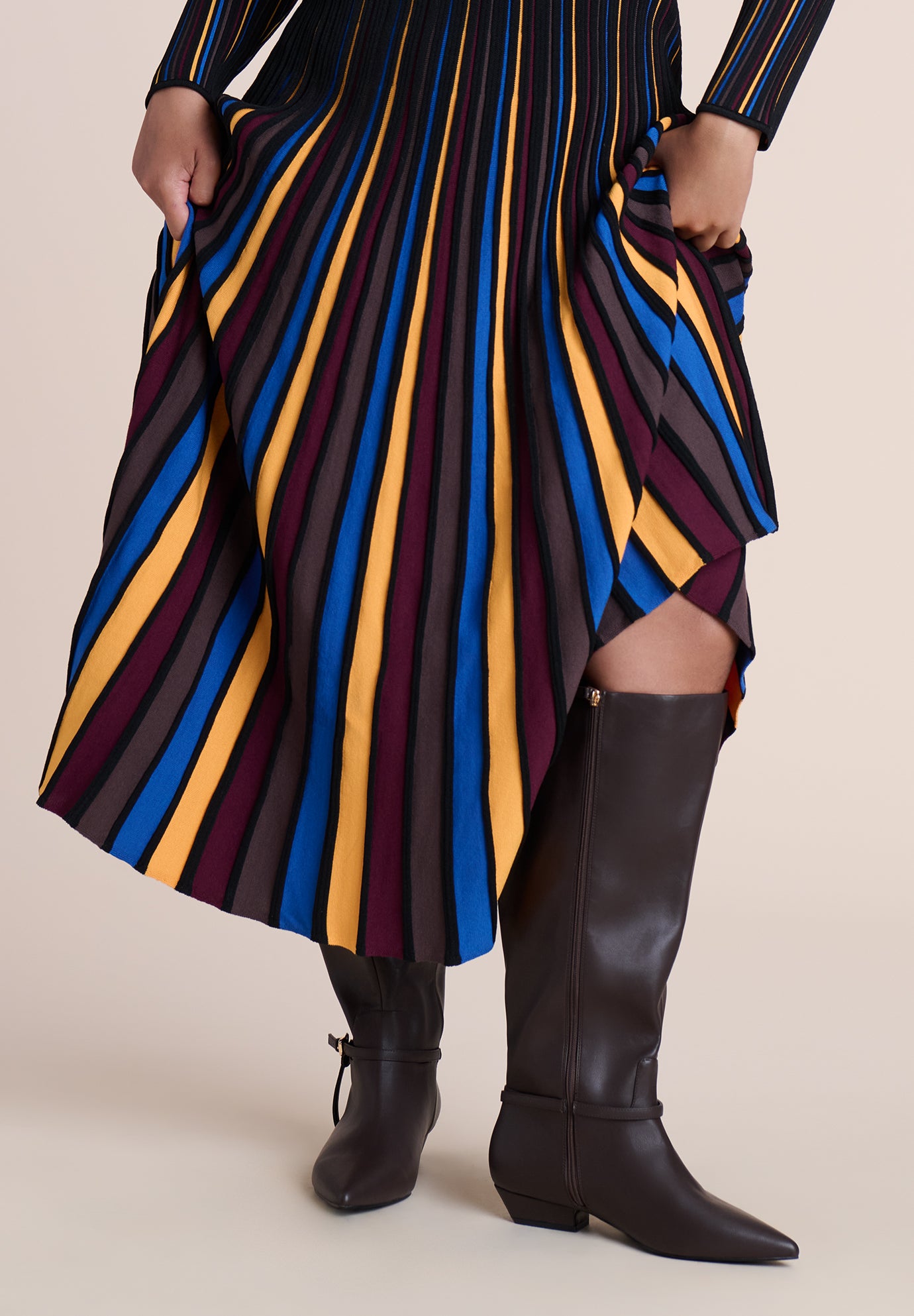 Faux Leather Knee-High Boot image number 1