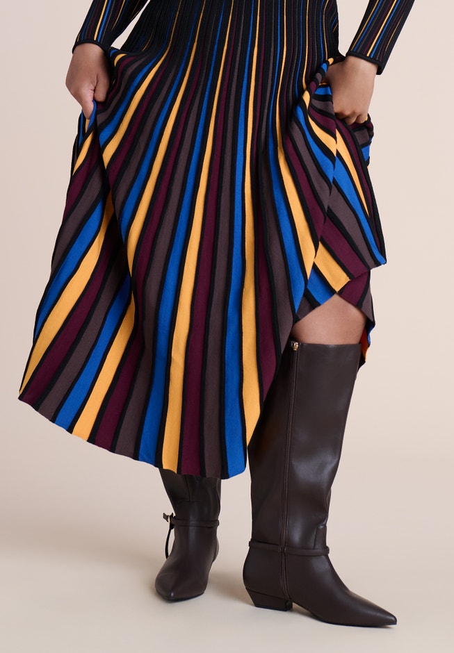 Faux Leather Knee-High Boot image number 1