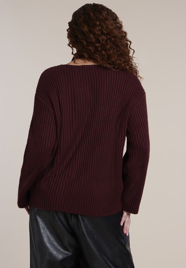 Brushed Scarf Neck Sweater image number 1