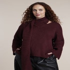 Brushed Scarf Neck Sweater image number 0