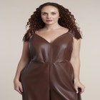 Fringe Detail Faux Leather Jumpsuit image number 2