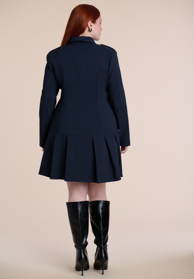Military Detail Mini Dress image number 1