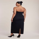 Buckle Detail Strapless Knit Maxi Dress image number 1
