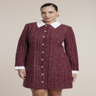 Tweed Twofer Mini Shirt Dress image number 2