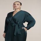 Satin Belted Balloon Jumpsuit image number 3