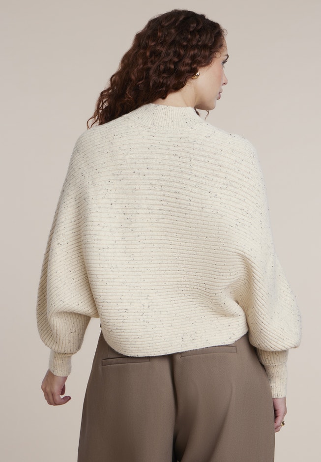 Oversized Mock Neck Batwing Sweater image number 1
