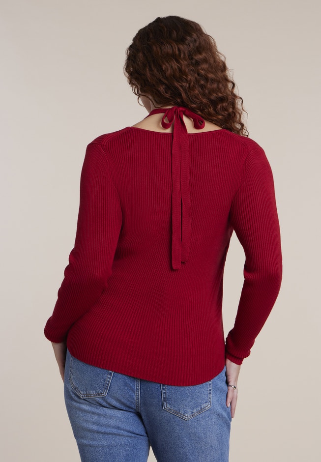 Layered Halter Neck Sweater image number 1