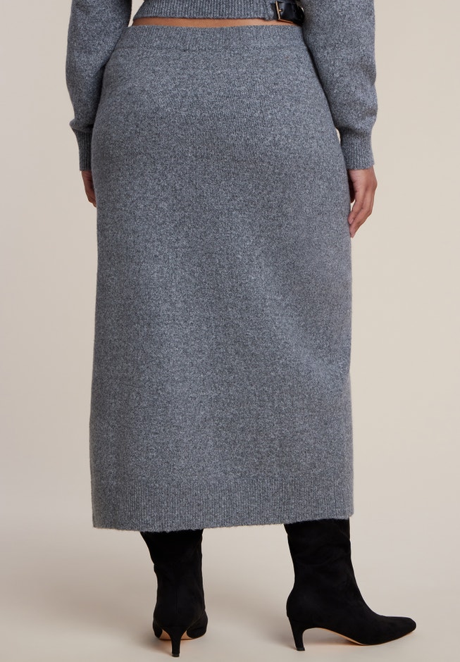 Sweater Wrap Midi Skirt image number 2