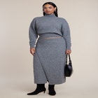 Sweater Wrap Midi Skirt image number 0