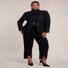 Stand Collar Overlap Blazer image number 2