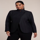 Stand Collar Overlap Blazer image number 0