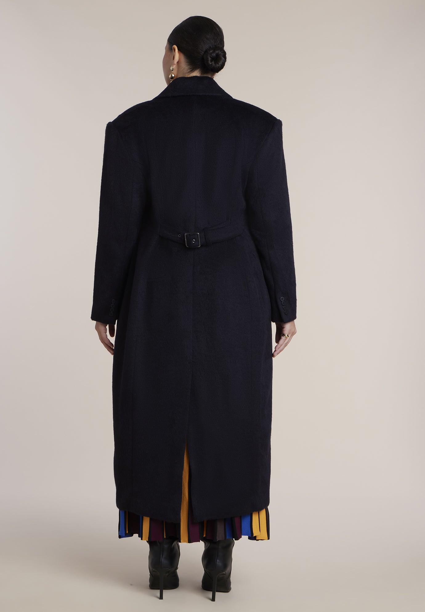 Wool-Blend Hourglass Long Coat image number 1