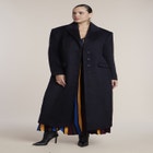 Wool-Blend Hourglass Long Coat image number 0