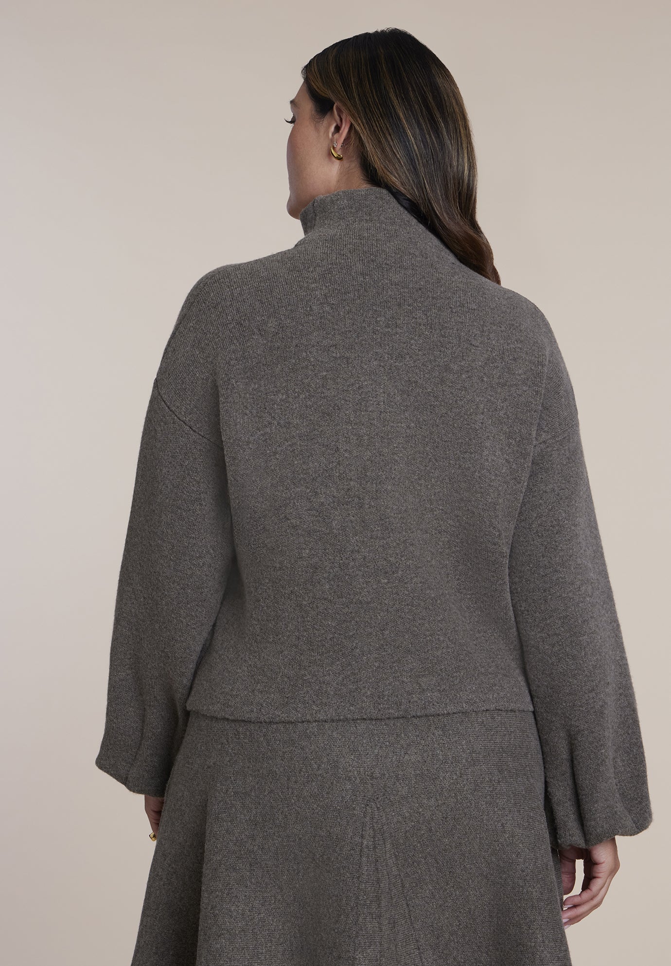 Funnel Neck Sweater Jacket image number 1