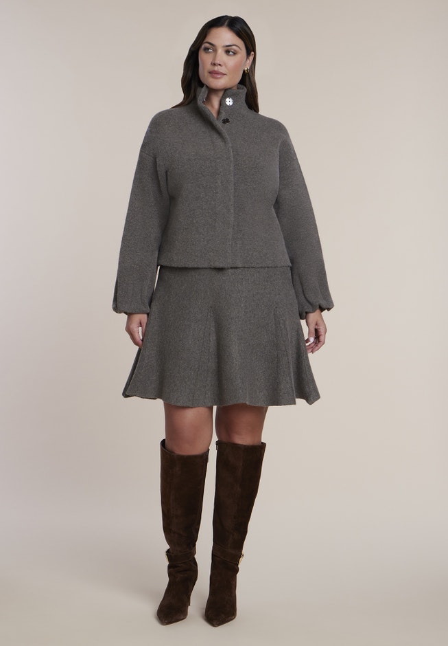Funnel Neck Sweater Jacket image number 3