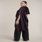 Cropped Satin Cape Top image number 1