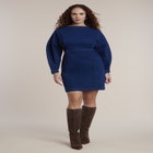 Seamed Denim Mini Dress image number 1