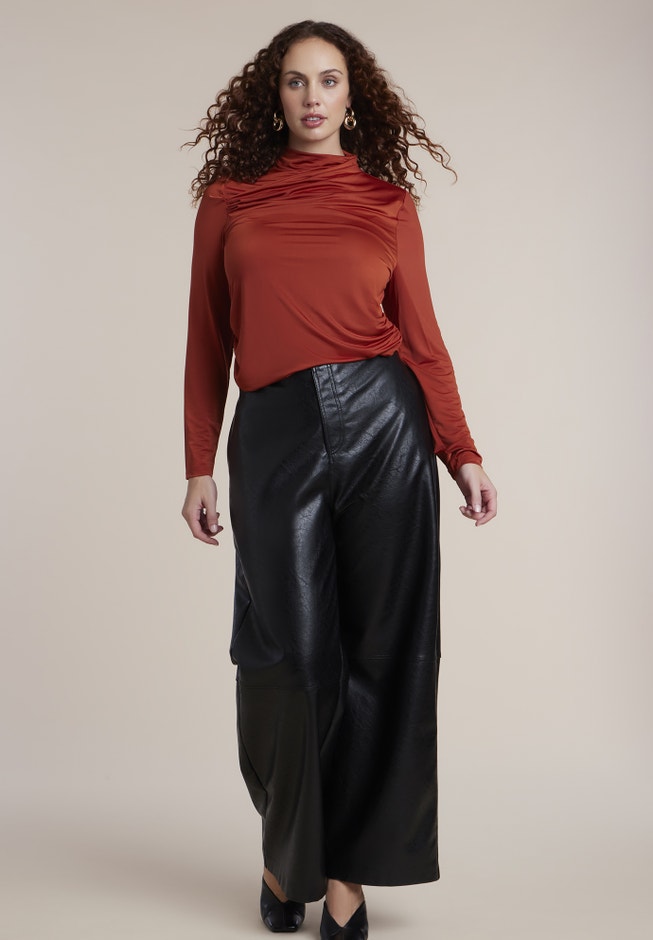 Draped High Neck Top image number 2