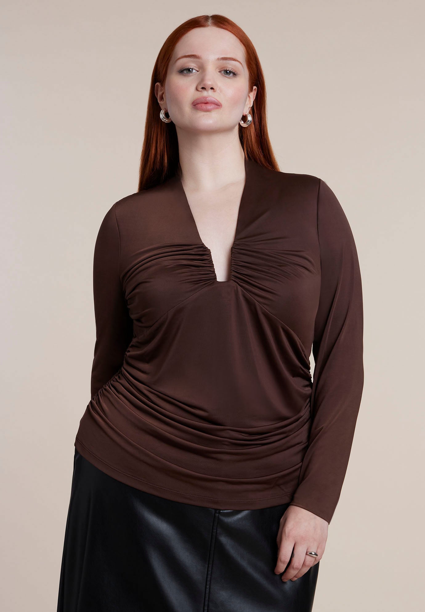 Shirred Square Neck Wire Top image number 0