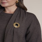 Brooch Detail Scarf Sweater image number 3