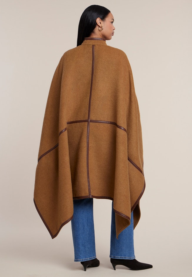 Funnel Neck Cape Coat image number 2