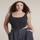 Scoop Neck Corset Vest image number 0