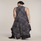 Fringe-Trim Plaid Sweater Maxi Dress image number 2