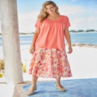 Linen-Blend Skirt image number null