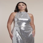 Fringe-Detail Sequin Maxi Dress image number 2