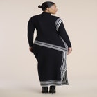 Stripe-Detail Asymmetric Turtleneck Sweater image number 1