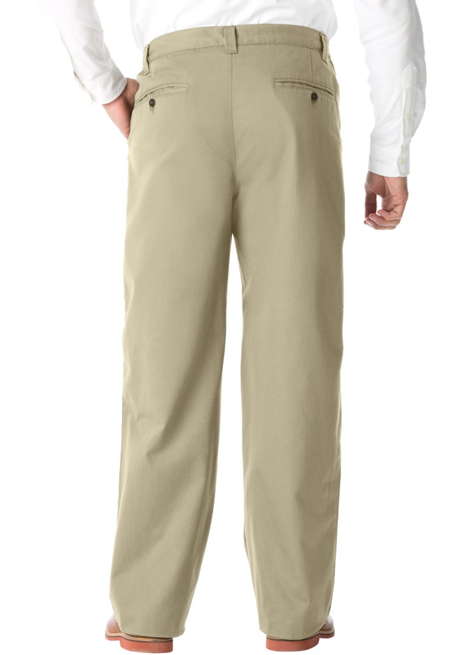 Wrinkle-Free Double-Pleat Pant with Side-Elastic Waist image number 1