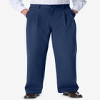 Wrinkle-Free Double-Pleat Pant with Side-Elastic Waist image number 0