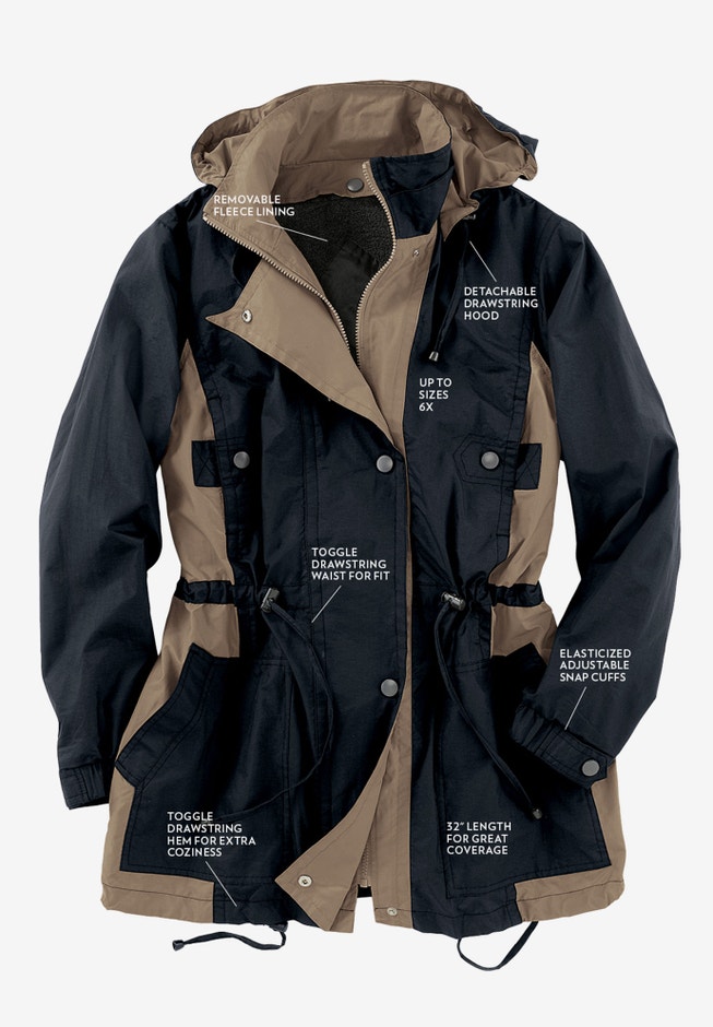 Colorblocked Taslon® Anorak image number 3