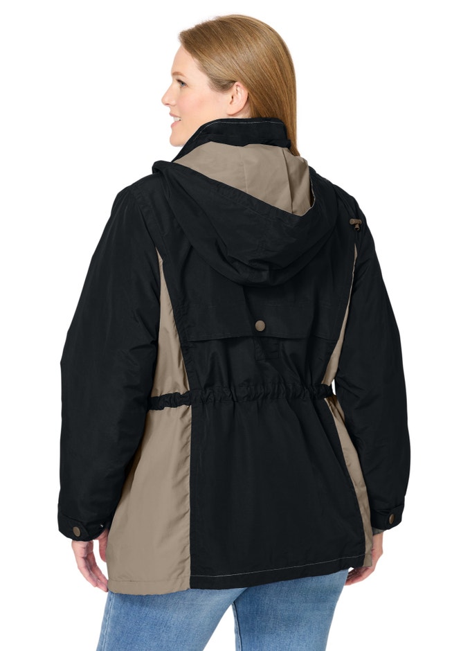 Colorblocked Taslon® Anorak image number 1